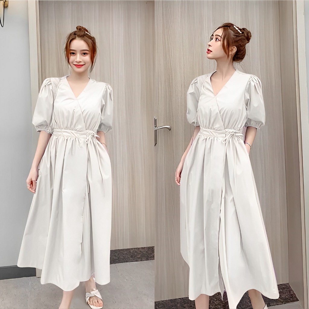 midi dress polos terbaru 2025 Bsju Dred Viral Midi Dress Casual Polos Dreas Baju Pesta Trendy Drwss  Korean Rok Rok Se Lutut Viral 2025 Dras Modern Atasan Wanita Terbaru Pesta  Party
