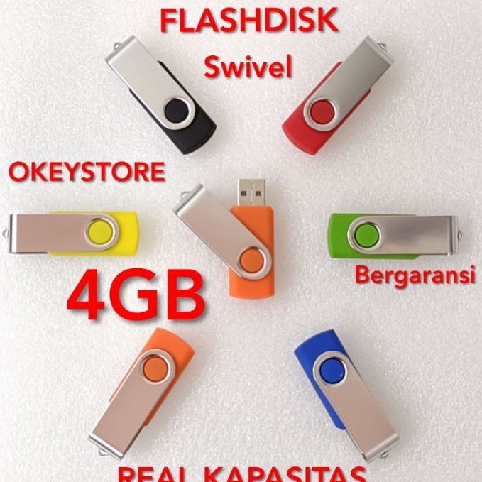 Jual Update Flashdisk 4GB swivel putar real kapasitas | Shopee Indonesia