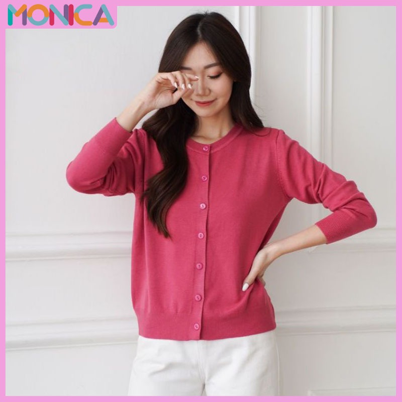 Jual Monica Cardigan Vierlin Soft Knit Import - Outer Wanita Knit ...