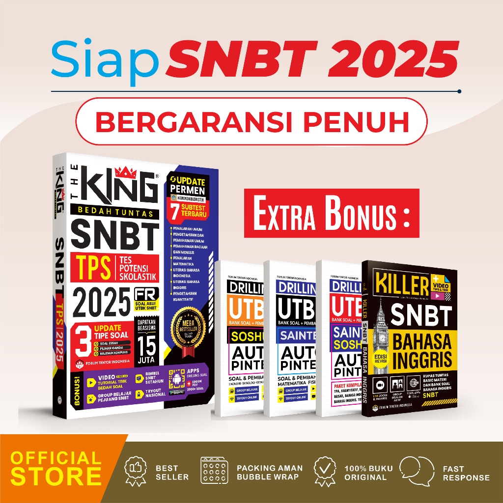 Jual Buku SNBT 2025 The King Bedah Tuntas Soal Dan Materi Tps (SNBT ...