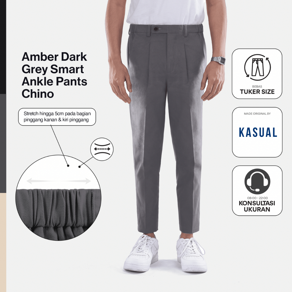 Celana Panjang Aqua Dark Grey