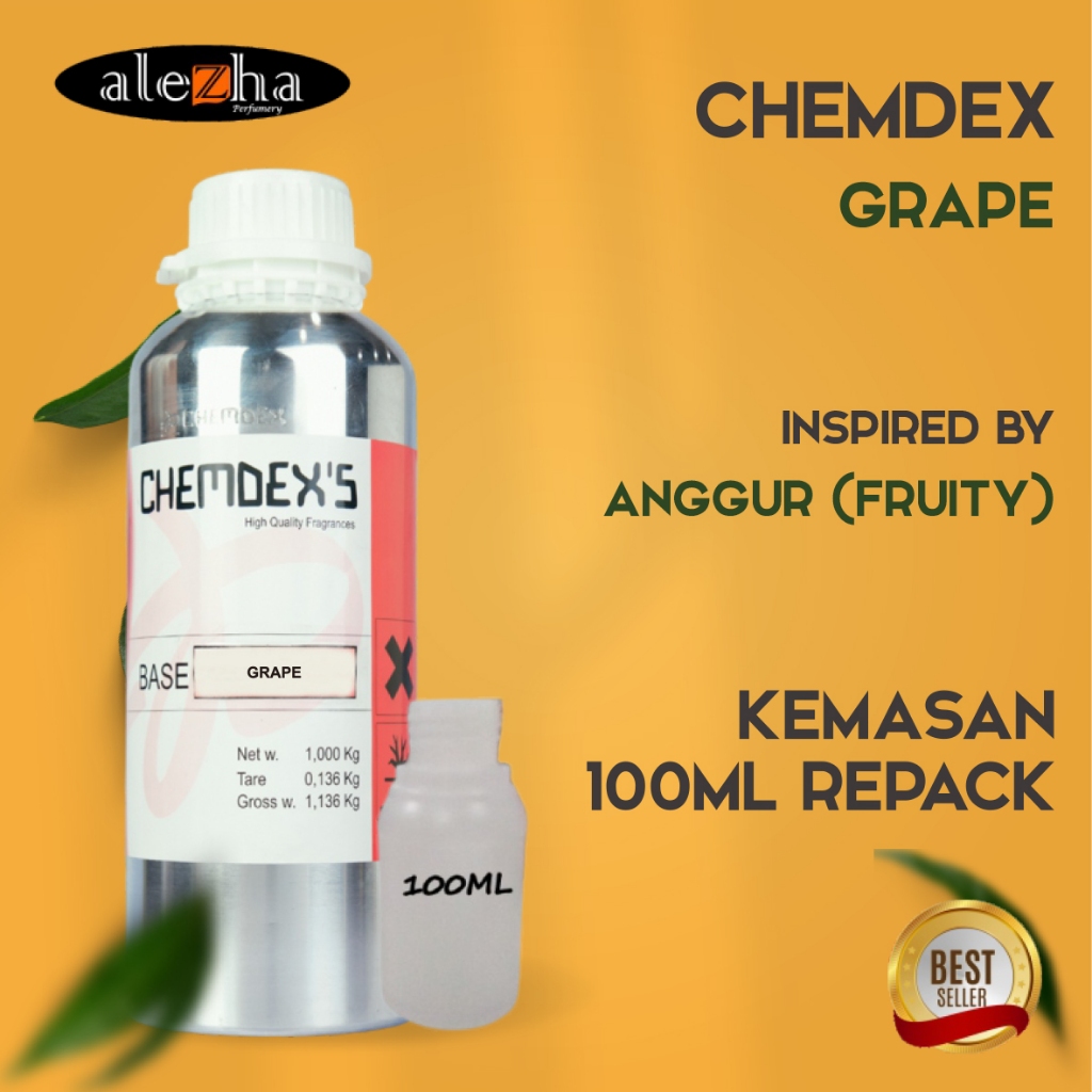 Jual bibit parfum murni GRAPE CHEMDEX'S 100ML repack | Shopee Indonesia