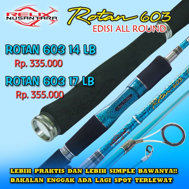Jual Relix Rotan 603 edisi all a round 3 sambungan ring full fuji tanpa ...