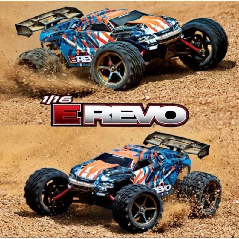 Jual Traxxas E-Revo 1/16 4WD Brushed RTR Truck w/2.4GHz Radio, Titan ...