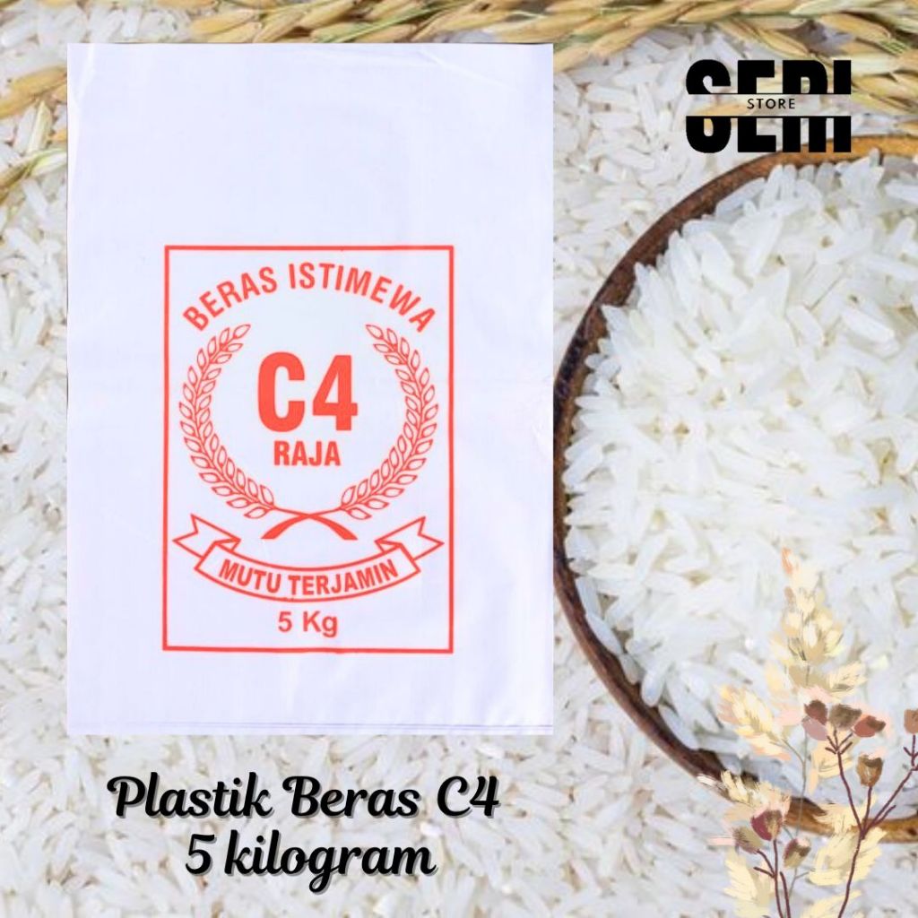 Jual Plastik Beras 5 KG C4 Raja (isi 100 lembar) | Shopee Indonesia