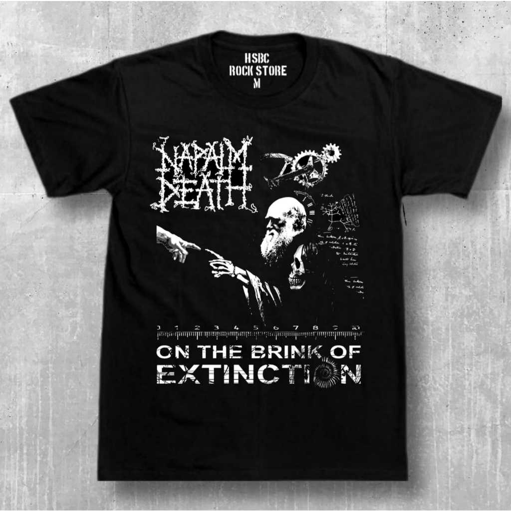 Jual Tshirt Napalm Death On the brink of extinction Catton 24s | Shopee ...