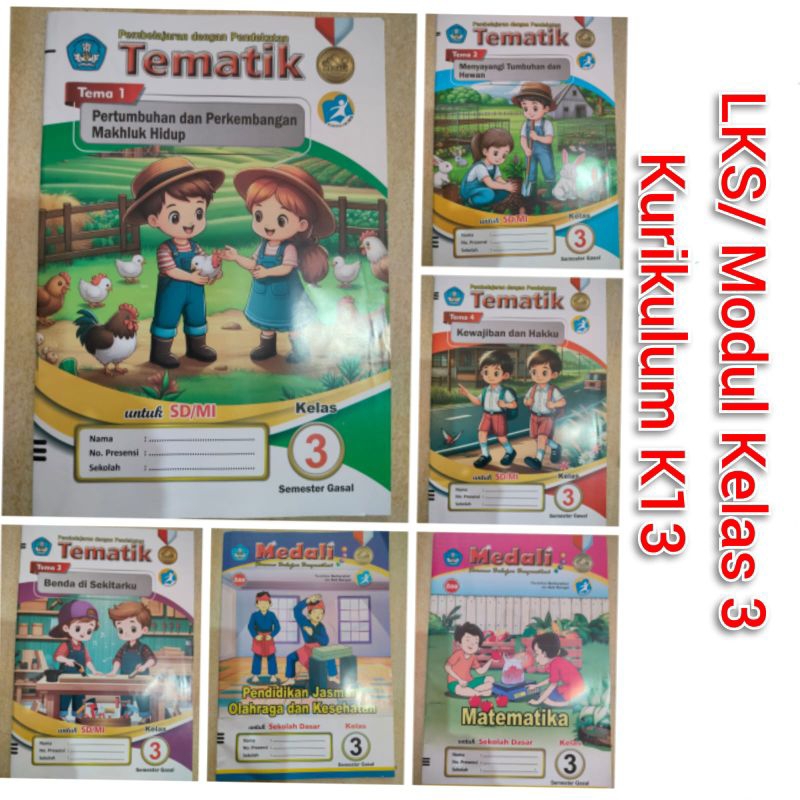 Jual LKS SD Kelas 3 Tematik Semester 1 Tema 1 2 3 4 Kurikulum Terbaru ...