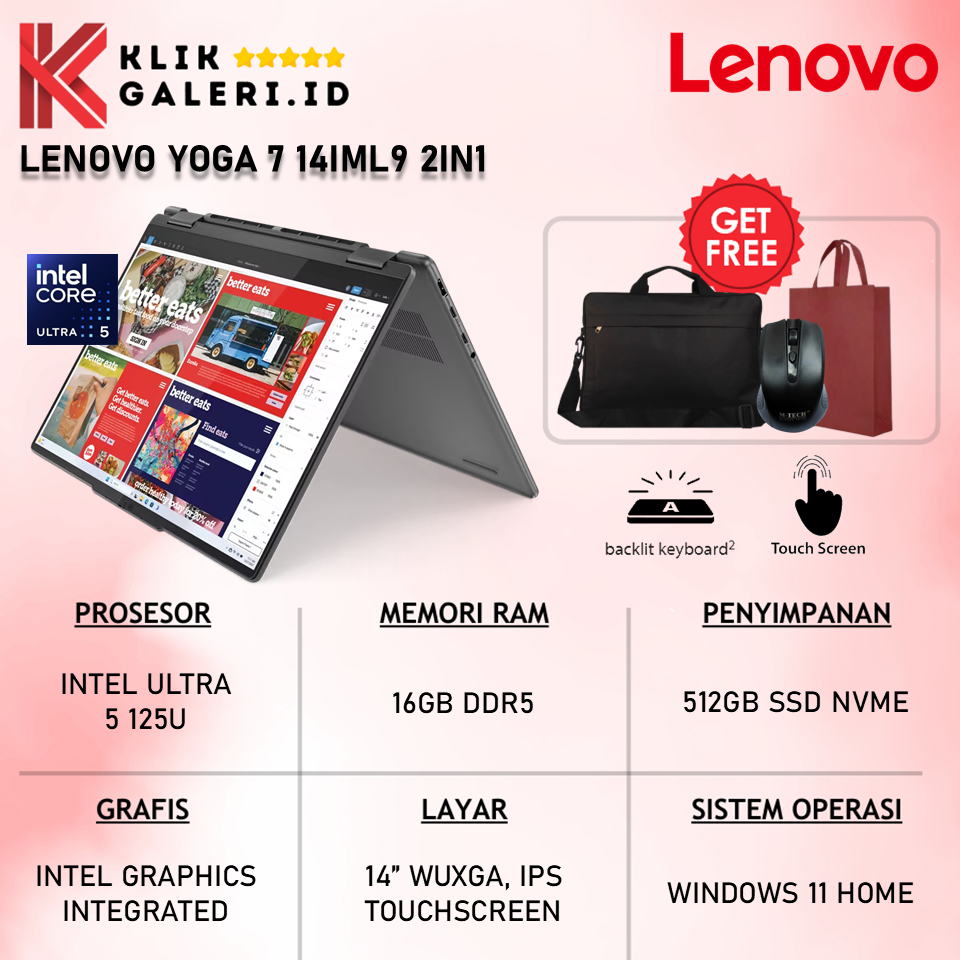 Jual Laptop Lenovo Yoga I Intel Ultra U Ram Gb Gb Ssd