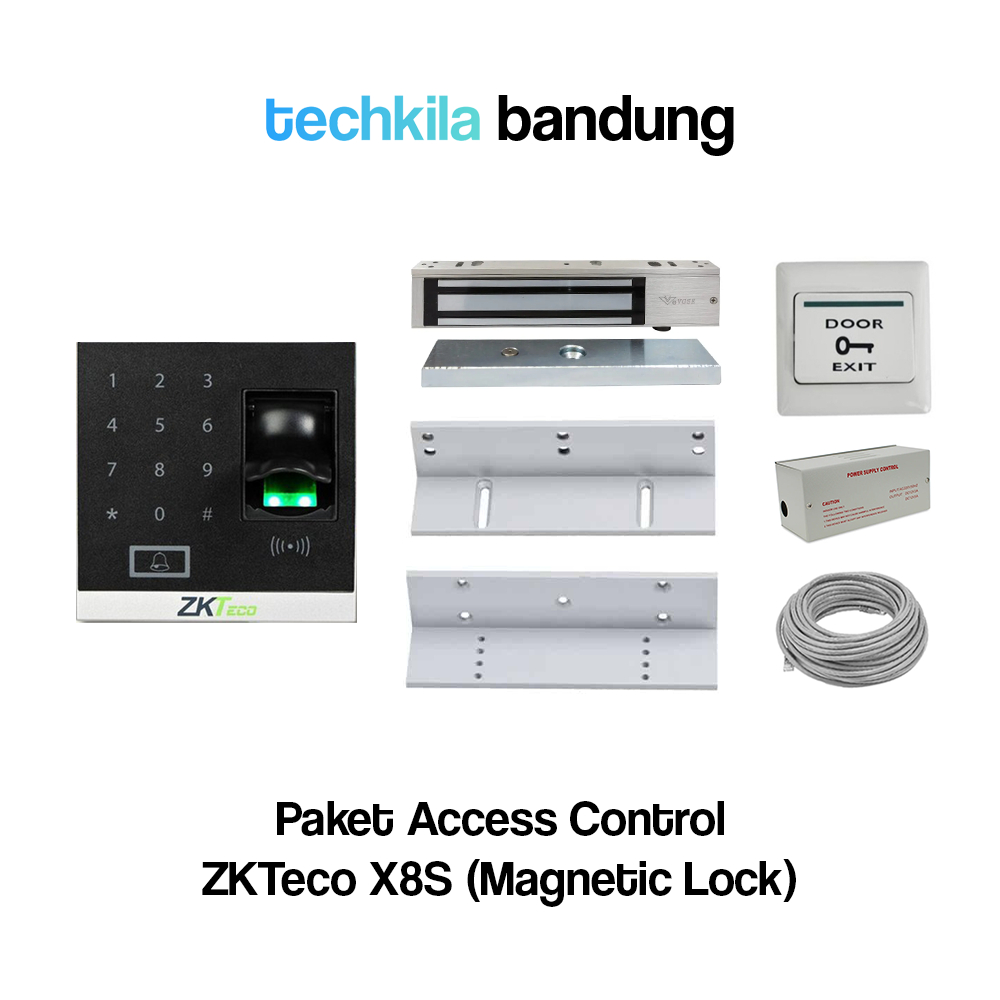 Jual PAKET ACCESS CONTROL ZKTECO X8S / ACCESS DOOR FINGERPRINT DAN ...