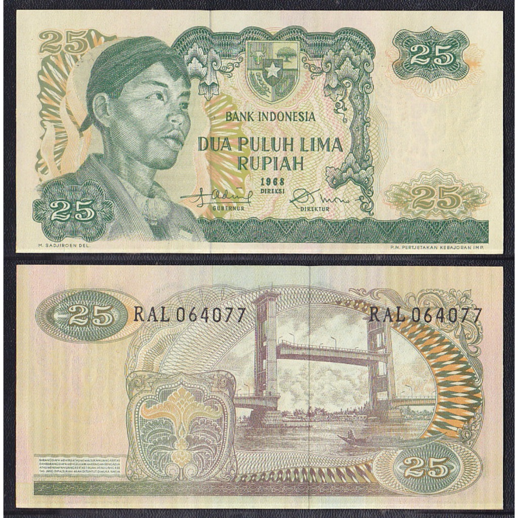 Jual Uang kuno 25 Rupiah tahun 1968 Jendral Sudirman | Shopee Indonesia