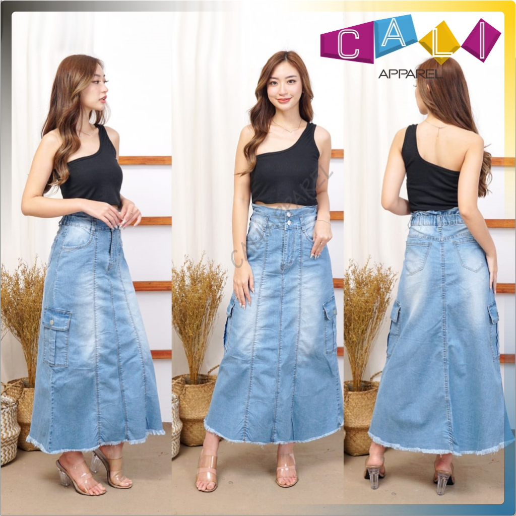 Jual CALI | Jeans Rok Cargo Rawis Stretch #0351 | Shopee Indonesia