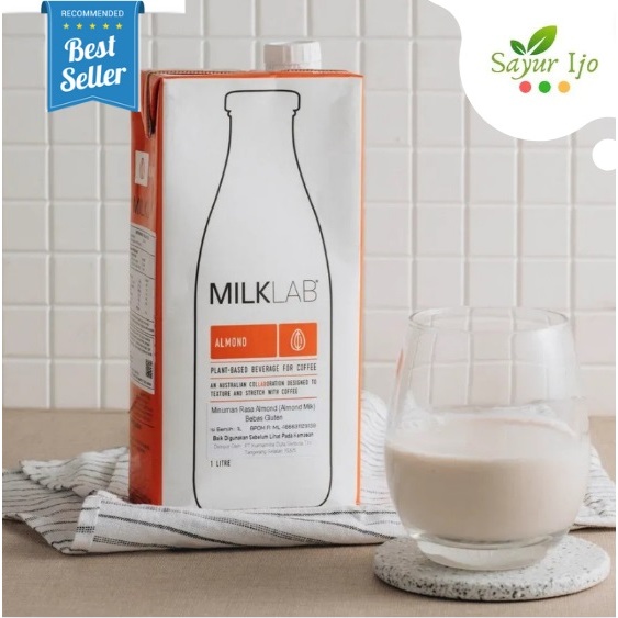 Jual Milklab Almond Milk 1 Liter Pack Fresh Susu Nabati Segar Kacang