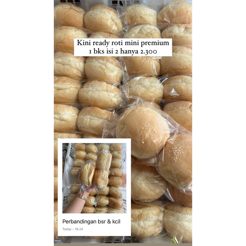 Jual Roti Burger Mini Premium isi 2 | Shopee Indonesia