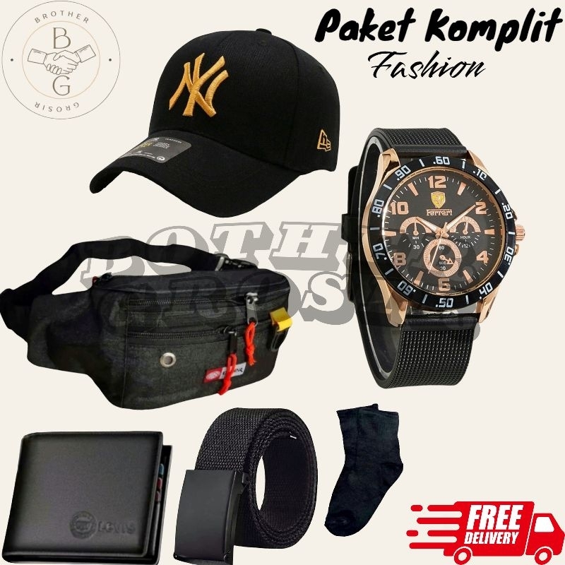 Jual Promo Paket Pria Terkomplit 6 In 1 Jam Tangan Pria Jam Pria
