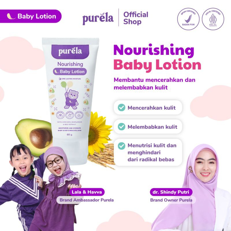 Jual PURELA Nourishing Baby Lotion 60 gr - Lotion Bayi Untuk ...