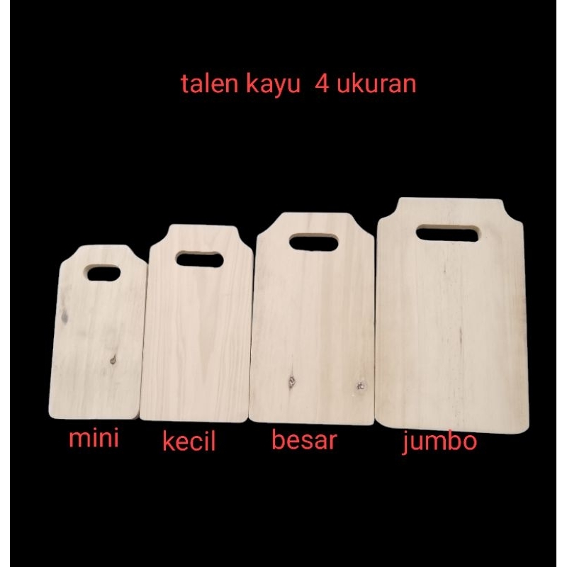 Jual Talenan kayu kotak/talen kayu tebal/Talenan kayu 4 ukuran mini, k ...