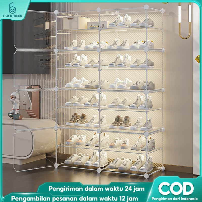 Jual Kotak sepatu Rak Sepatu Anti Debu Rak Sepatu Tertutup 6 Layer ...