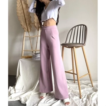 Chloebeautyshop Celana Kulot Panjang Highwaist Wanita