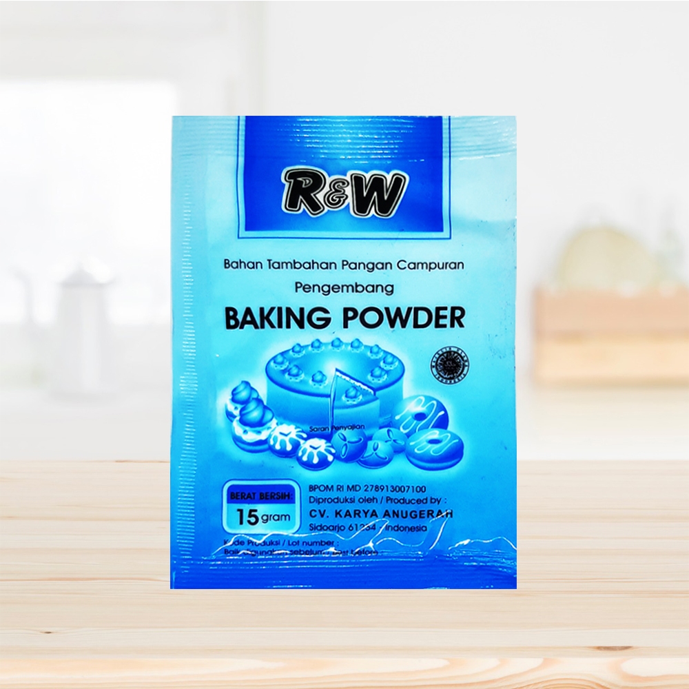 Jual R&W Rajawali Baking Powder Biru Double Acting 15 Gram Pengembang ...