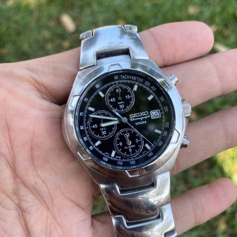 Jam tangan seiko chronograph 100m deals