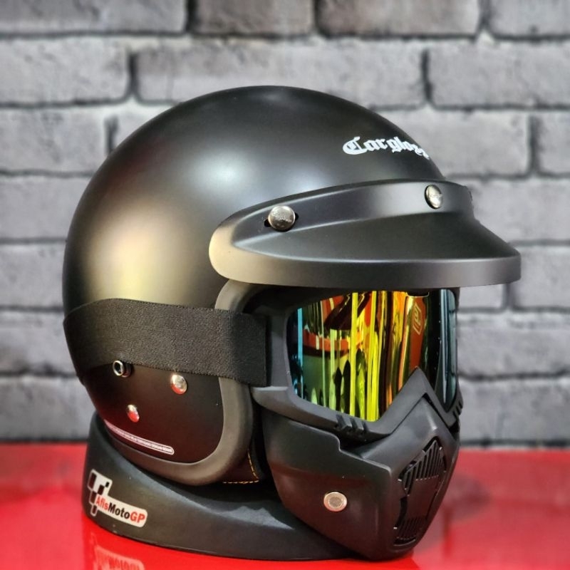 Jual helm shark raw model street fighter helm touring Harley