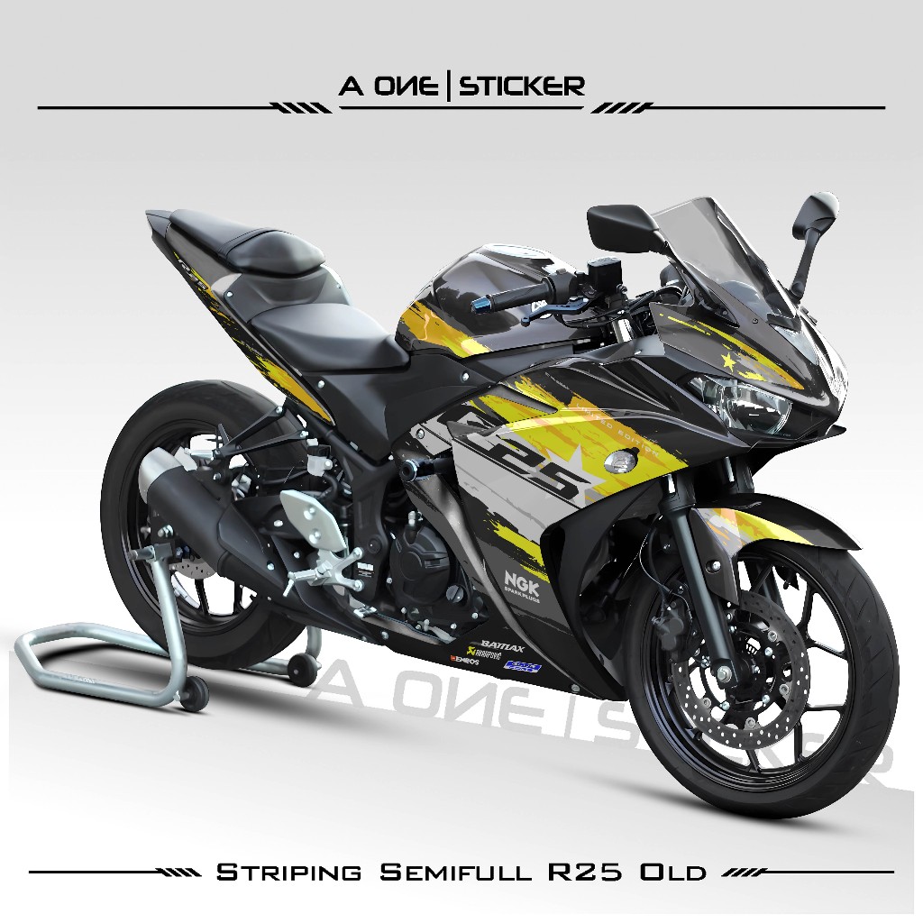 Jual Striping Semifull Yamaha R25 Old Motif 2 / Striping R25 / R3 ...