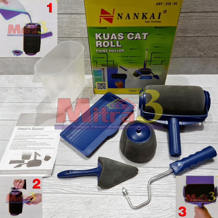 Jual Kuas Cat Roll NANKAI 5 in 1 / Alat Rol Multifungsi Isi Cat Tembok ...