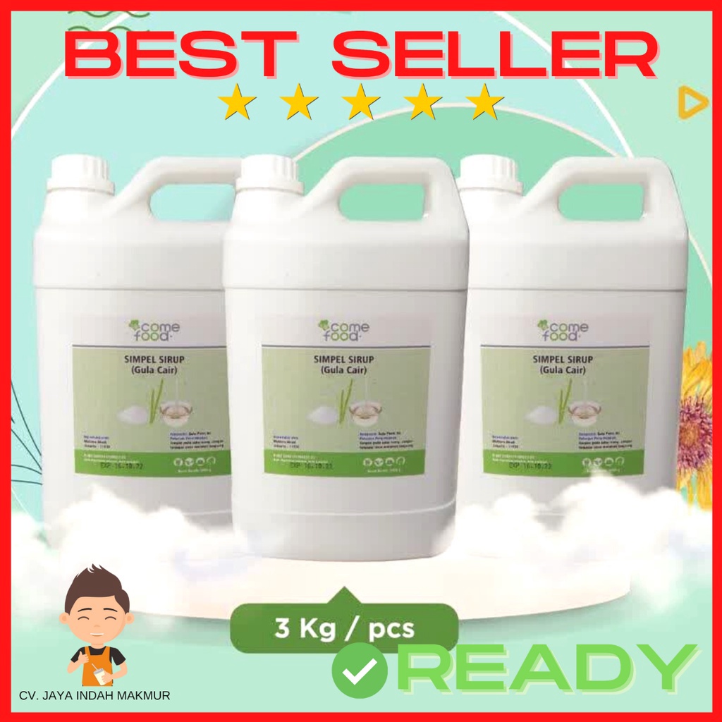 Jual UNIK Simple Syrup Simpel Sirup Gula Cair Sirup bening 3kg Come ...