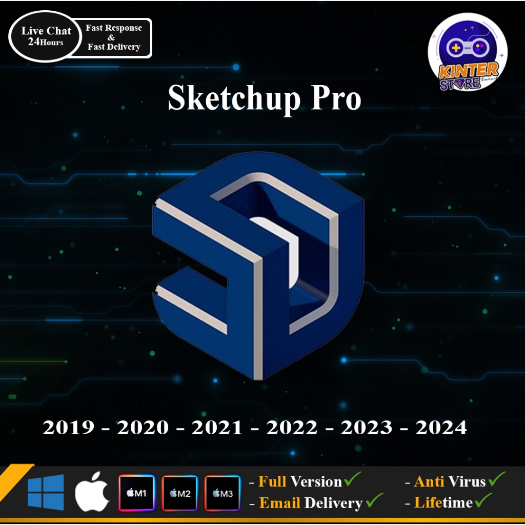 Jual SketchUp Pro Win / Mac - M1 - M2 2019 - 2020 - 2021 - 2022 - 2023 ...