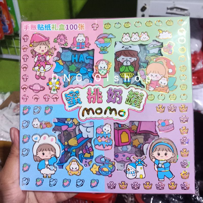 Jual Stiker Momo Rainbow Mix 4 Warna 100 Lembar / Sticker Momo Mix ...