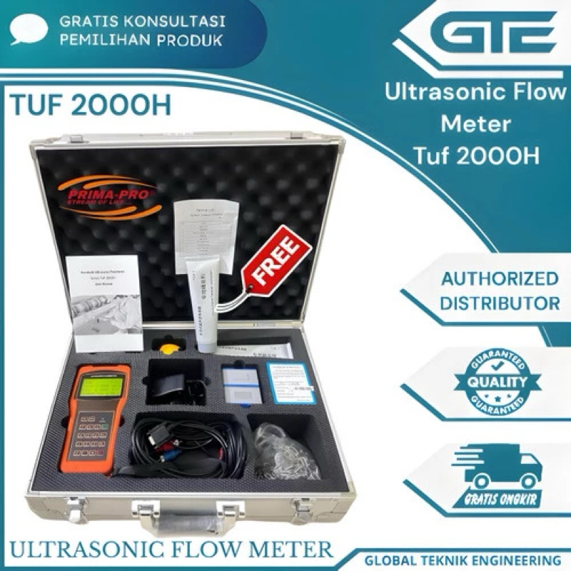 Jual flowmeter ultrasonic water TUF-2000H Flow Meter Ultrasonic ...