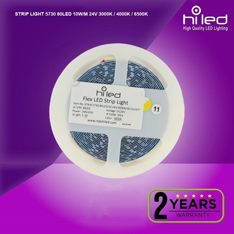 Jual Lampu LED Strip HILED 5730 80LED 10W 24V Hemat Listrik Original ...