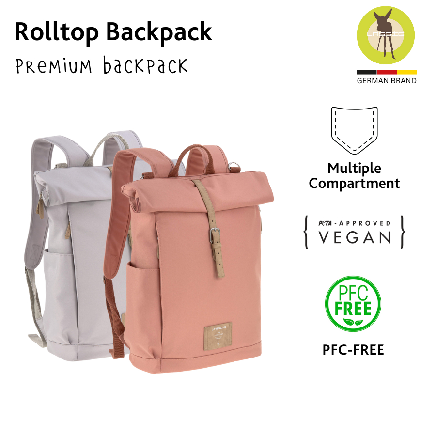 Jual LASSIG Rolltop Diaper Bag Backpack / tas popok bayi / tas popok ...
