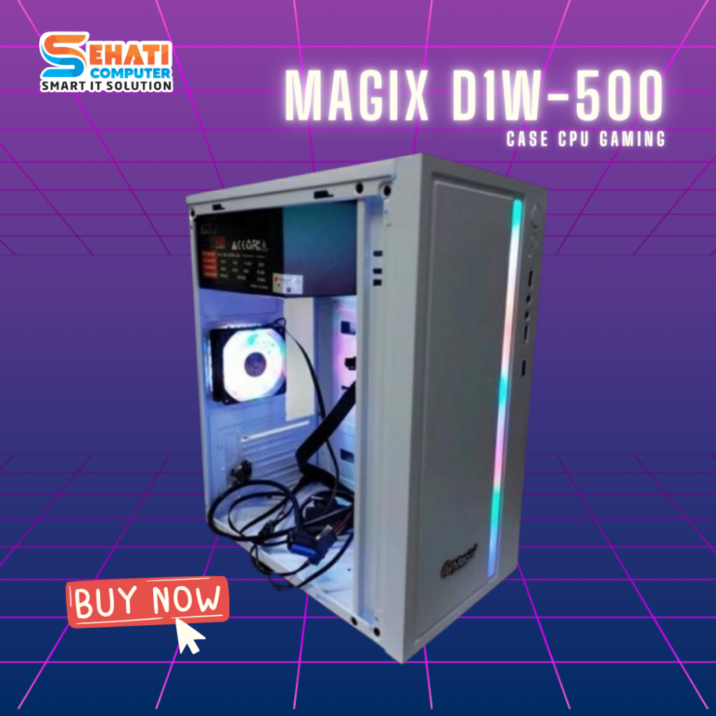 Jual CASING PC GAMING MAGIX D1 LED RGB W/ EXTRA FAN RGB 8