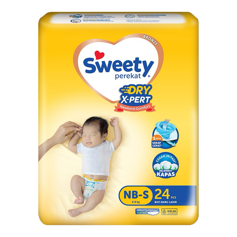 Jual SWEETY BRONZE COMFORT NBS24 PEREKAT Pampers / Popok bayi baru