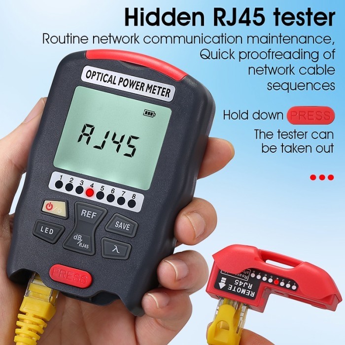 Jual Optical Power Meter Comptyco AUA-D7 Type Plus RJ45 Alat OPM RJ45 ...