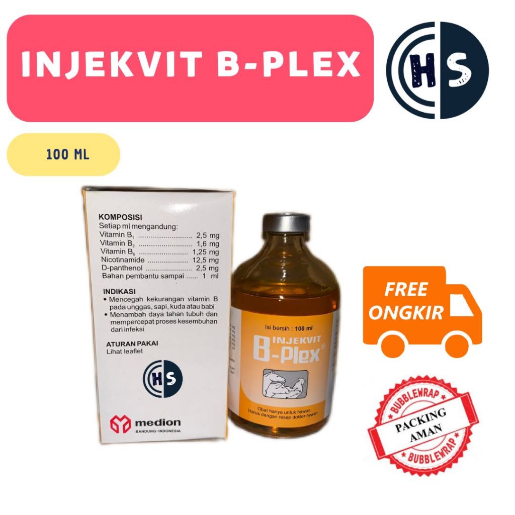 Jual INJEKVIT B PLEX 100ml - Vitamin B Complex B Kompleks Komplek ...