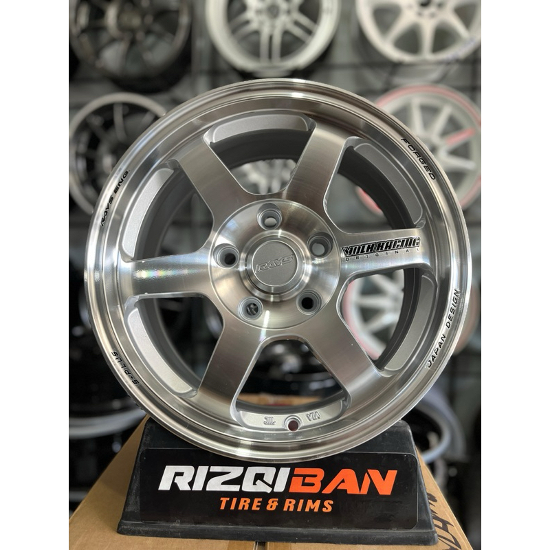 Jual velg te37 r15 silver polish pcd 5x114 lebar 7 et35 kondisi baru ...