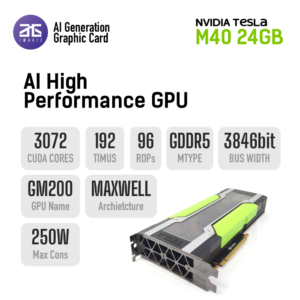 tesla M40 24GB 即発送（Modding A Tesla M40 for video output  