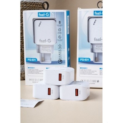 Jual CHARGER FAST CHARGING 18 WATT FG-031 FAST-G/BATOK CHARGER/CHARGER ...