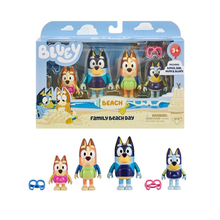 Jual Bluey Figure 4-Pack - Family Beach Day Figure Set | Shopee Indonesia