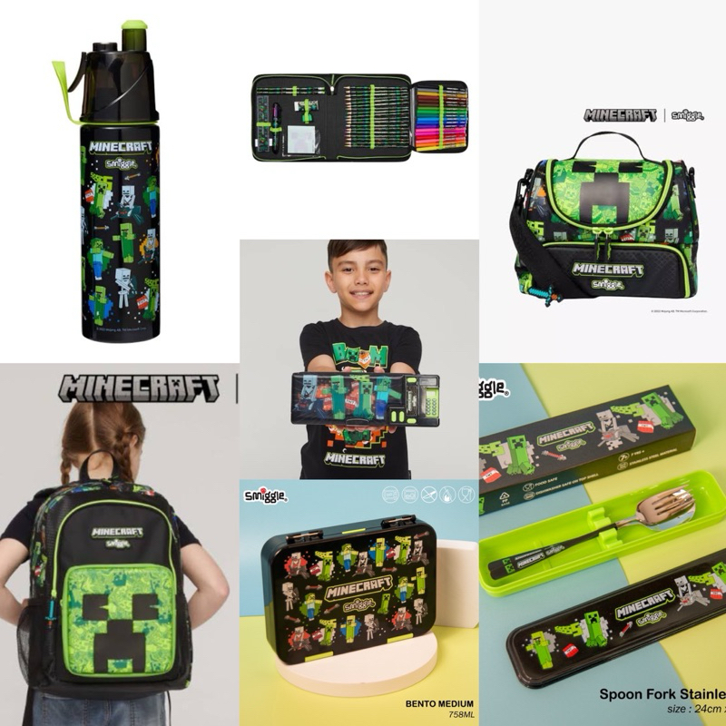 Jual SATU SET SMIGGLE MOTIF MINECRAFT | Shopee Indonesia