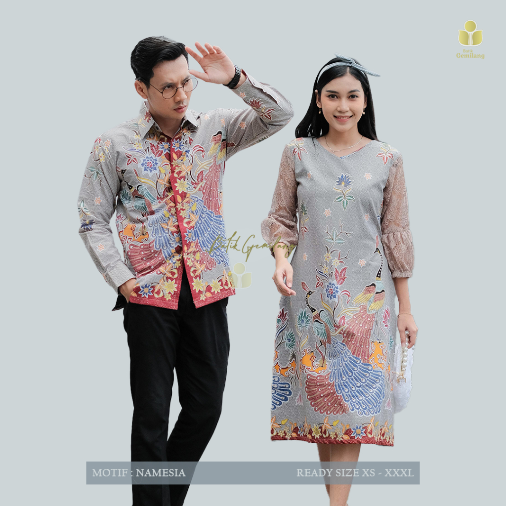 Jual BATIK GEMILANG - Batik Couple Motif Namesia Kemeja Batik Lapis ...