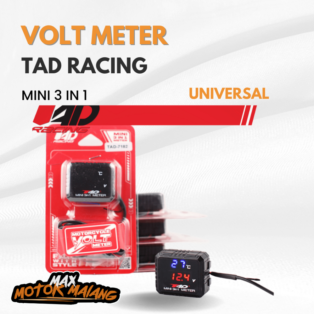 Jual Volt Meter 3 In 1 USB Charger Universal Original TAD Racing ...