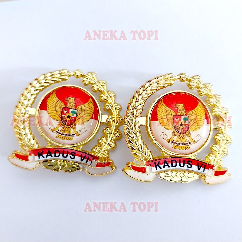 Jual Pin Kadus VI Garuda Padi Kapas Pin Bros Kadus Perangkat Desa ...