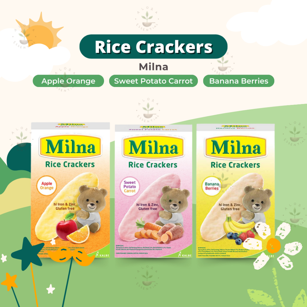 Jual Milna Rice Crackers 20 gr - Snack Anak - Snack Bayi | Shopee Indonesia