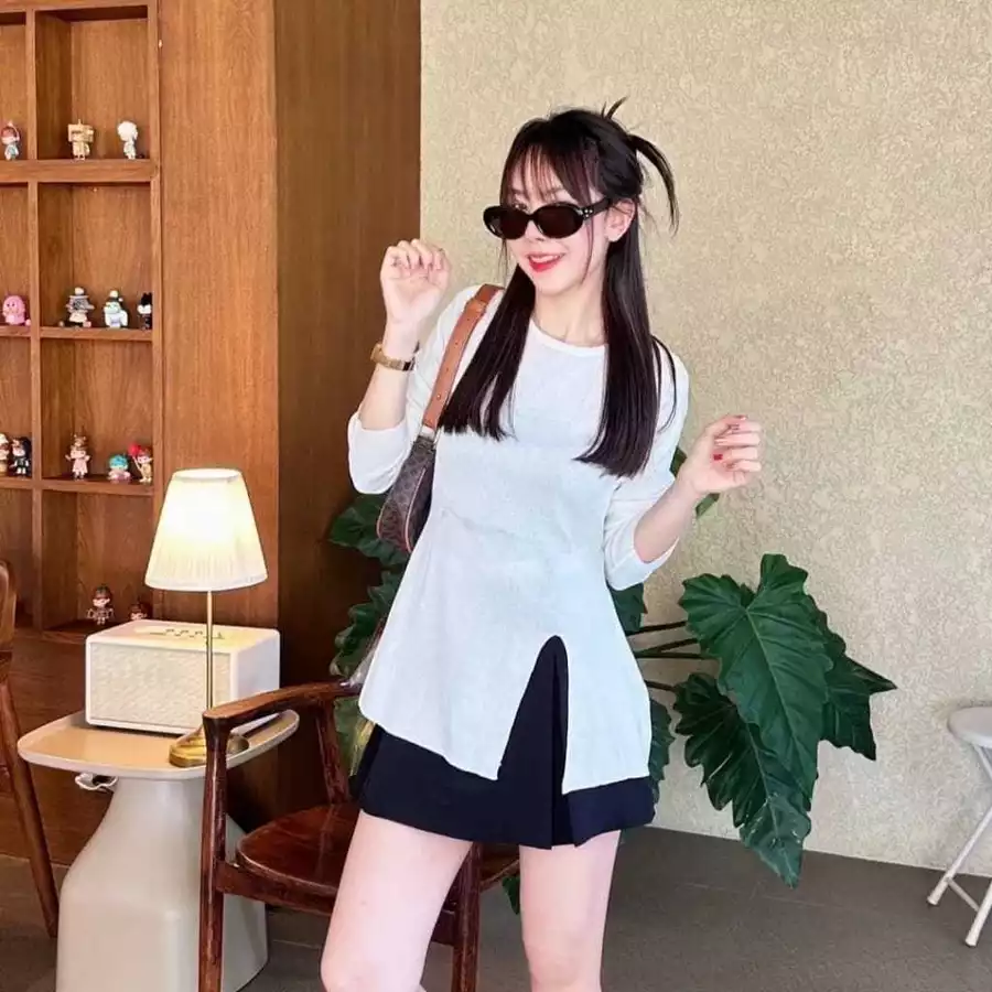 Shirt Knit Rib Top 