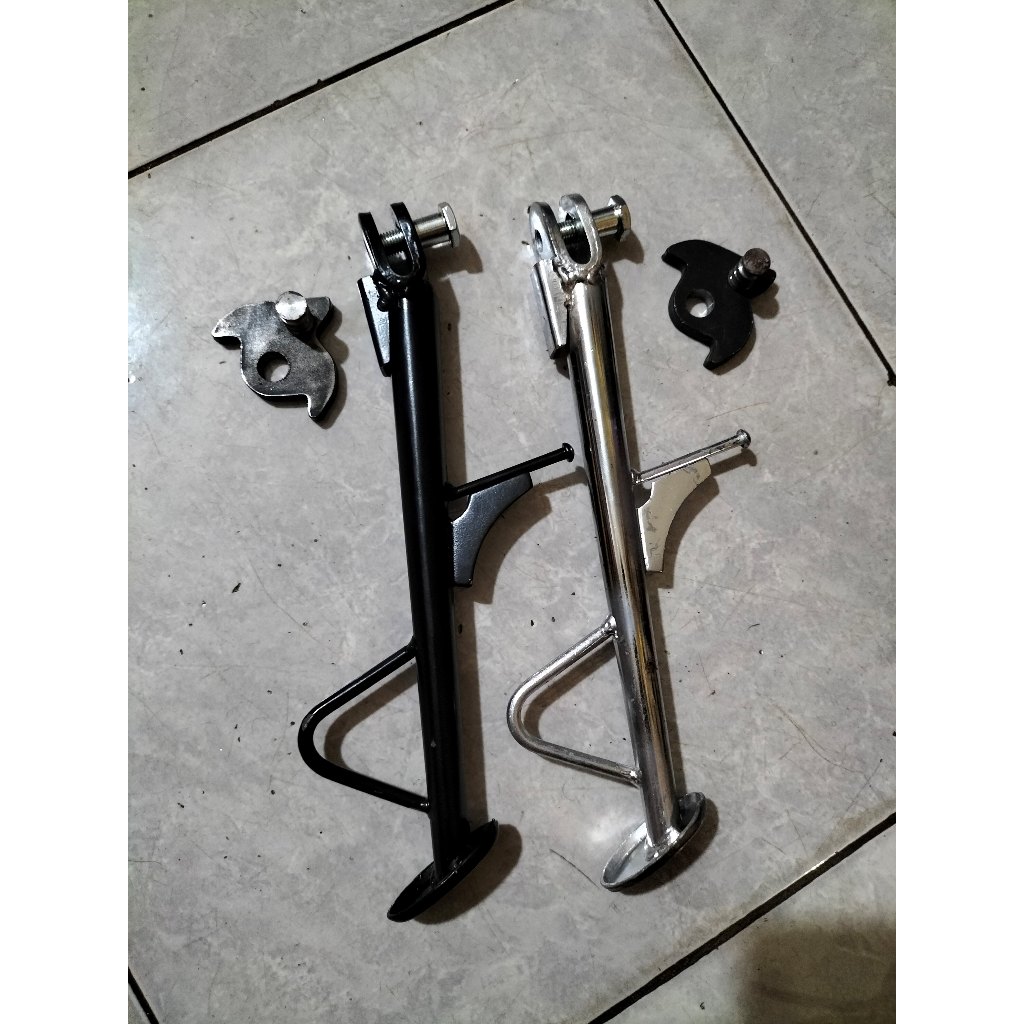 Jual Standar Satu Jagrak Samping Ninja Fi Chrome Hitam Set Dudukan Dan