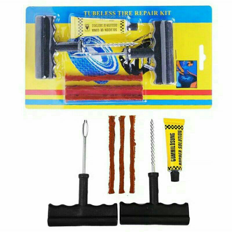 Jual Alat Tambal Ban Tubeless Tire repair kit Alat Paket Tambal Ban ...