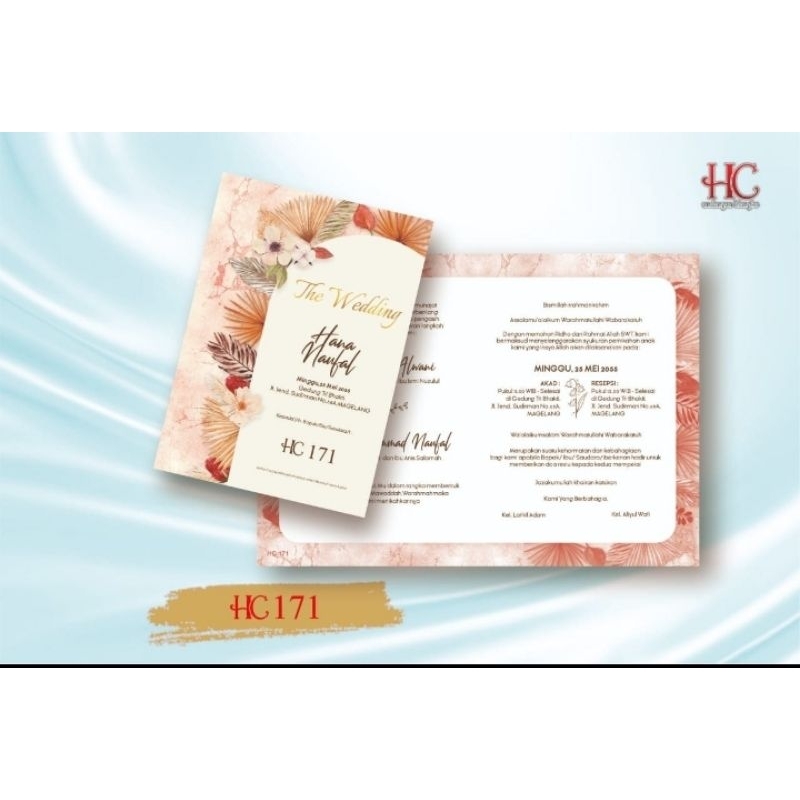Jual Blangko Undangan Pernikahan HC 171 Blangko Undangan Termurah ...